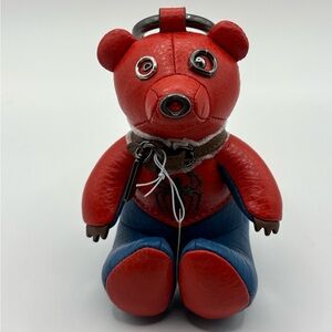 NWT Coach x Marvel Spider-Man 3D Leather Bear Bag Charm Key Ring Style 2751
